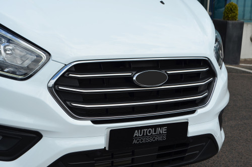 Chrome Grille Accent Trim Set Covers To Fit Ford Transit Custom (2018-22)