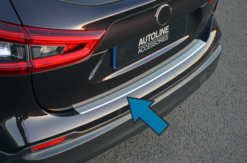 Brushed Satin Bumper Protector Trim Sill Cover To Fit Nissan Qashqai (2017-21)