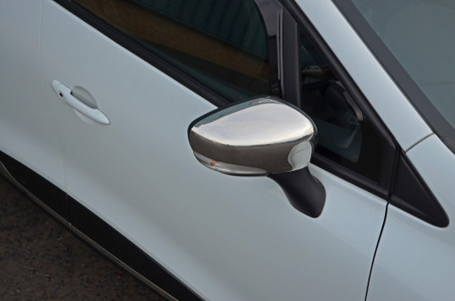 Chrome Wing Mirror Trim Covers Set To Fit Renault Clio IV (2012+)