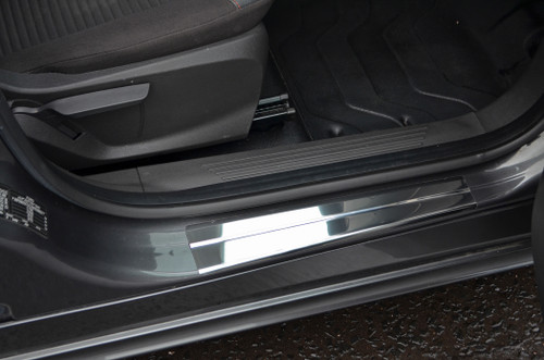 Chrome Door Sill Protectors To Fit Ford Transit Courier (2014+)