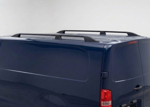 Black Aluminium Roof Rack Rails Side Bars To Fit XL (L3) Citroen Dispatch 2016+