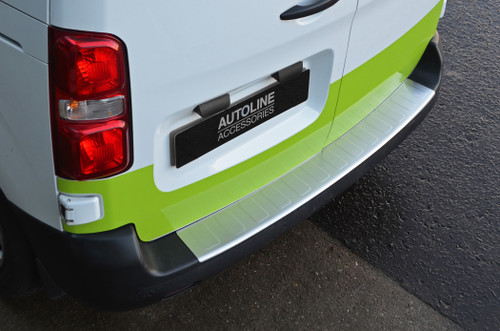 Rear Bumper Protector Scratch Guard Brushed To Fit L1/L2 Vauxhall Vivaro (2019+)