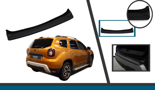 Rear Bumper Protector Scratch Guard ABS Black To Fit Dacia Duster (2018+)