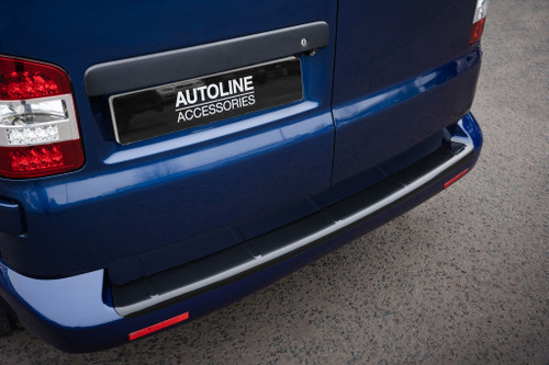 Rear Bumper Protector Guard Gloss Black To Fit Volkswagen T5 Transporter (03-15)