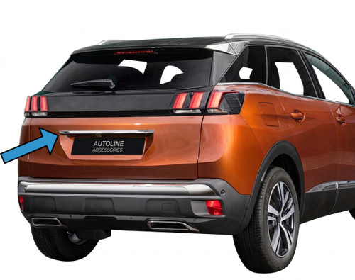 Chrome Rear Door Handle Tailgate Grab Trim To Fit Peugeot 3008 (2017+)