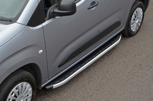 Aluminium Side Steps Bars Running Boards To Fit L1 Citroen Berlingo (2019+)