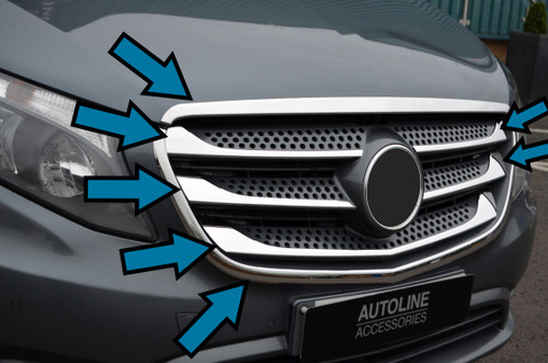 Black Front Bonnet Bra Protector (Half) To Fit Mercedes-Benz V-Class  (2015+) - Autoline Accessories Limited