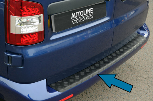 Black Anodised Rear Bumper Protector Guard For Volkswagen T5 Transporter 2003-15