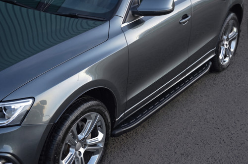 Black Aluminium Side Steps Bars Running Boards To Fit Audi Q5 (2008-17)