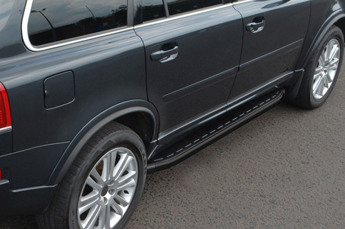 Black Aluminium Side Steps Bars Running Boards To Fit Volvo XC90 (2003-15)
