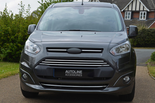Chrome Front Grille Accent Trim Cover Set For Ford Transit Connect (2009-2012)