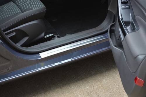 Chrome Door Sill Trim Covers Scuff Protectors Set To Fit Ford Fiesta (2002-09)