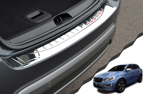 Chrome Rear Bumper Protector Guard Steel To Fit Volvo XC60 (2014-17)