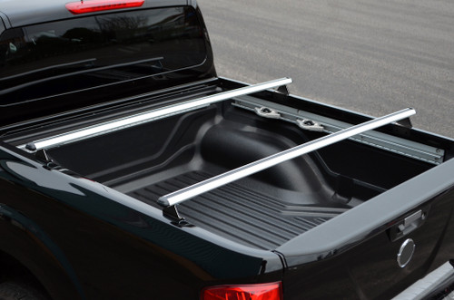 Truck Bed Rack Load Carrier Bars To Fit Ford Ranger (2015-22) - Silver