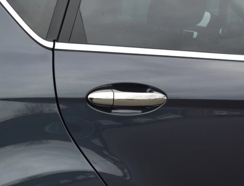Chrome Door Handle Trim Set Covers W/O Keyless Ent To Fit Ford Fiesta (2009-17)