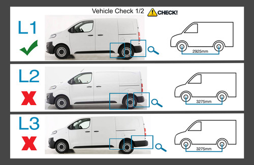 Aluminium Roof Rack Rails Side Bars To Fit Compact (L1) Fiat Scudo (2022+)