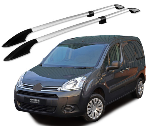 Silver Aluminium Roof Rack Rails Side Bars To Fit Citroen Berlingo (2008-18)