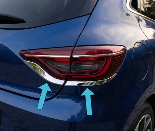 Chrome Rear Tail Light Trims To Fit Renault Clio V (2019-)