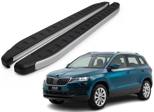 Aluminium Side Steps Bars Running Boards To Fit Skoda Karoq (2017+)