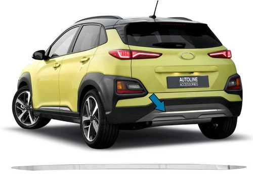 Chrome Rear Bumper Diffuser Trim Steel To Fit Hyundai Kona (2017-20)