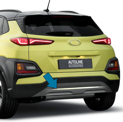 Chrome Rear Bumper Diffuser Trim Steel To Fit Hyundai Kona (2017-20)