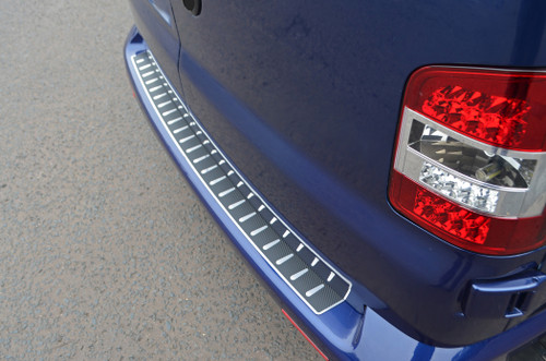 Carbon Foiled Rear Bumper Protector Guard For Volkswagen T5 Transporter 2003-15