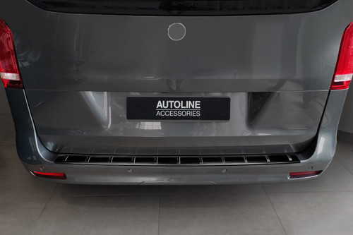 Reinforced Rear Bumper Protector For Mercedes V-Class (2015+) - Graphite Brushed