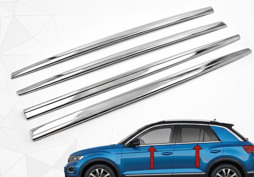 Chrome Window Sill Trim Covers To Fit Volkswagen T-Roc (2017+)
