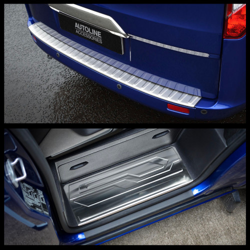 Rear Bumper Protector / Door Sill Protectors For Ford Transit Custom (2012-22)