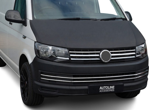 For VW T6 / T6.1 Transporter (2016+): Full Bonnet Bra Cover Carbon Fibre Effect
