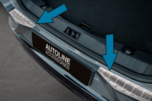 Lux Rear Bumper Protector Guard (Satin Silver) For Ford Mustang Mach-E (2020+)