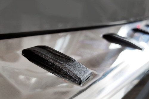 Silver Reinforced Rear Bumper Protector For VW T5 Transporter (2003-15) Tailgate