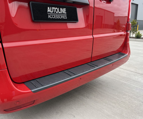 For Mercedes Vito W447 (2015+): Tough Rear Bumper Protector Guard Black Chrome