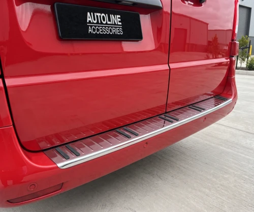 For Mercedes V-Class (2015+): Tough Rear Bumper Protector Guard Chrome