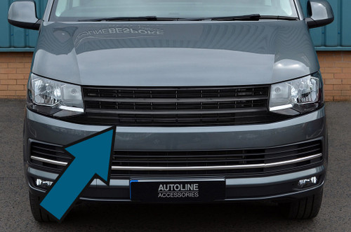 To Fit VW T6 Transporter (2015-2019): Black Debadged Front Grille Badgeless