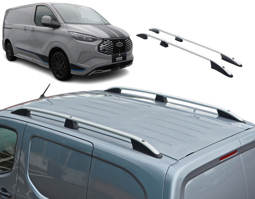 Aluminium Roof Rack Rails Side Bars To Fit L1 SWB Ford Transit Custom (2024+)