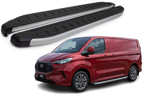 Aluminium Side Steps Bars Running Boards For L2 LWB Ford Transit Custom (2024+)