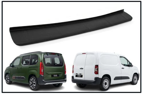 Black ABS Rear Bumper Protector Guard To Fit Citroen Berlingo (2019+)