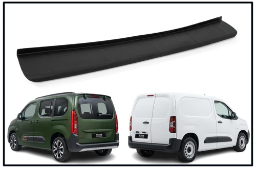 Black ABS Rear Bumper Protector Guard To Fit Fiat Doblo (2023+)
