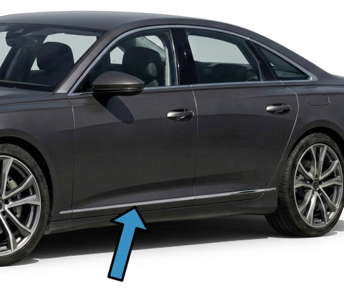 Chrome Side Door Streamer Trims To Fit Audi A6 Saloon (2019+) 8 Piece