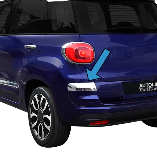 Chrome Rear Bumper Guard Protector Trims To Fit Fiat 500L (2018+)