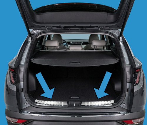 Chrome Rear Bumper Guard Boot Sill Covers To Fit Hyundai Tucson (2021+)