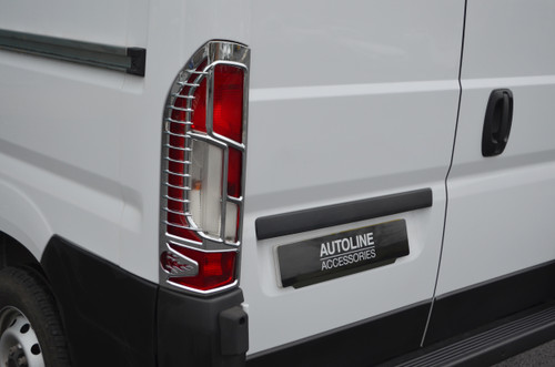 Chrome Rear Tail Light Trim Covers To Fit Peugeot Boxer (2014+)