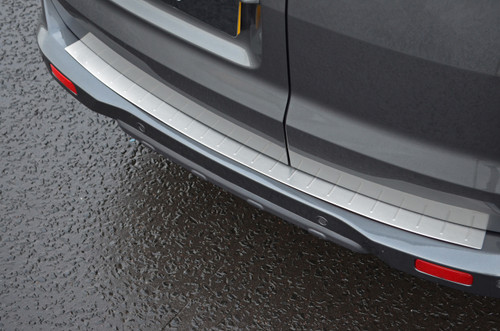 Brushed Bumper Sill Protector Trim Cover To Fit Ford Transit Courier (2014-23)