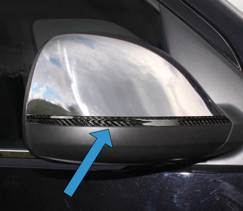 Carbon Fibre Lower Wing Mirror Trims To Fit Volkswagen T6 Transporter (2016-24)