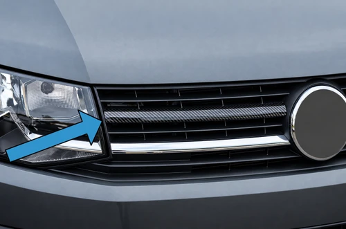 Carbon Fibre Upper Grille Trim Covers (2pc) To Fit VW T6 Transporter (2016-19)