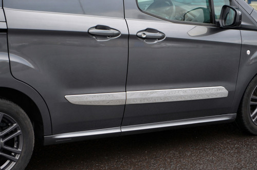 Chrome Side Door Streamer Trim Set Covers To Fit Ford Transit Courier (2014+)