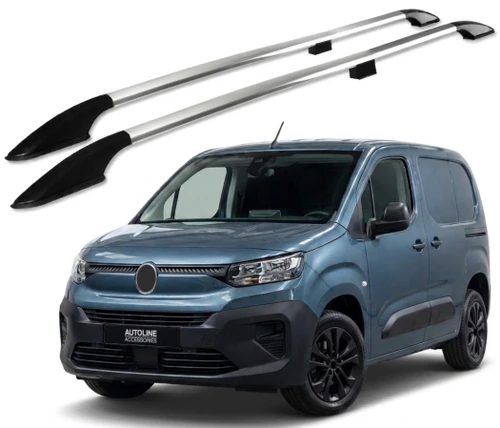 Gloss Aluminium Roof Rack Rails Side Bars For L1 Citroen Berlingo (2019+) 75kg