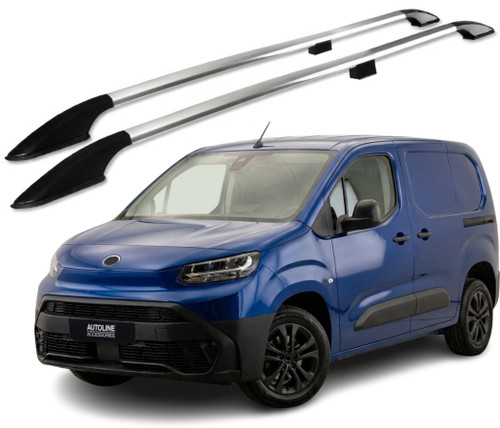 Gloss Aluminium Roof Rack Rails Side Bars For L2 Toyota ProAce City (2019+) 75kg