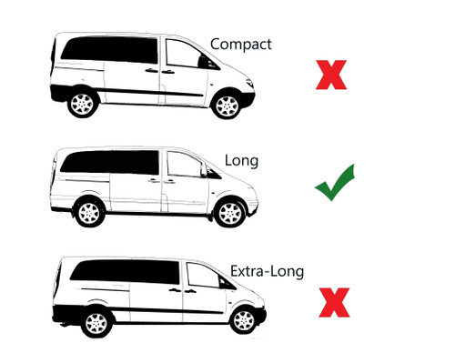 Polished Roof Rack Bars Side Rails For Long (L2) Mercedes Vito W639 (2003-14)